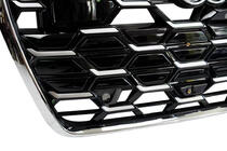 Audi A6 C8 2018–2025 RS-style voorgrille (2024- , grijs met chroom) foto 3