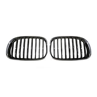 Niergrille 1-bar (hoogglans zwart met chroomrand) BMW 7 Serie F01/F02 2008–2015 foto 2
