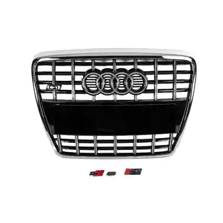 S-style voorgrille (zwart met chroom) foto 3