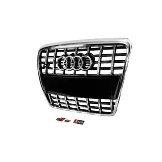 S-style voorgrille (zwart met chroom) foto 2