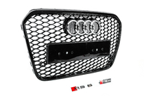 Audi A6 C7 2011–2017 Zwarte RS-style voorgrille (2011-2014) foto 2