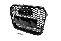 Audi A6 C7 2011–2017 Zwarte RS-style grille vóór met Quattro-logo (2011-2014) foto 2