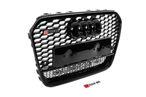 Audi A6 C7 2011–2017 Zwarte RS-style grille vóór met Quattro-logo (2011-2014) foto 3