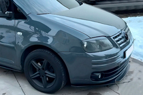 Volkswagen Caddy 2004–2010 Voorbumper lipspoiler Niken Black (ABS) foto 1