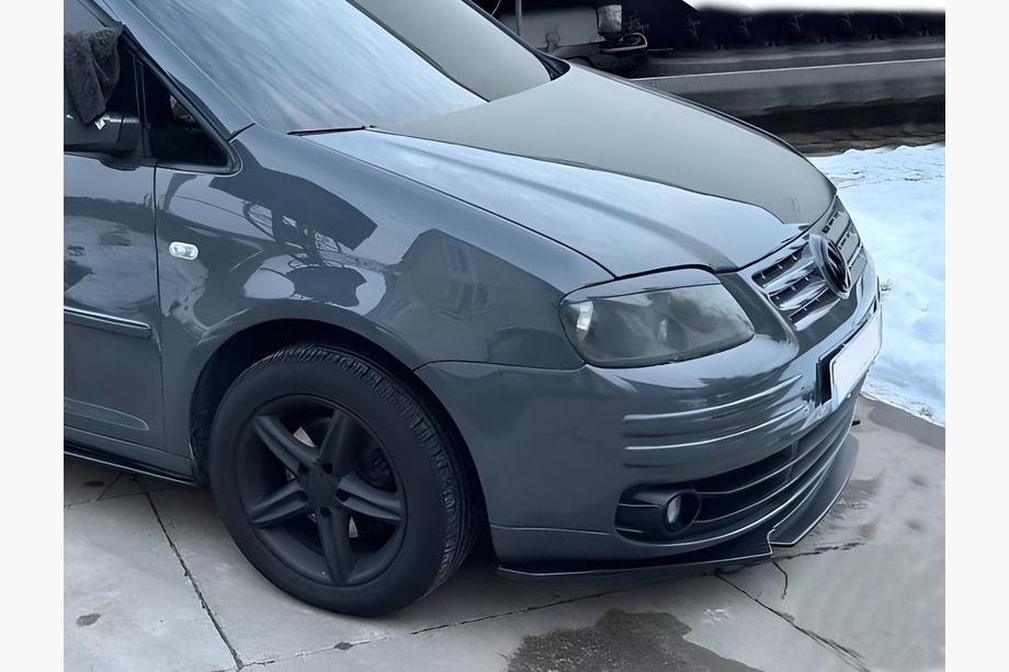 Volkswagen Caddy 2010–2015 Voorbumper lipspoiler Niken Black (ABS) Image