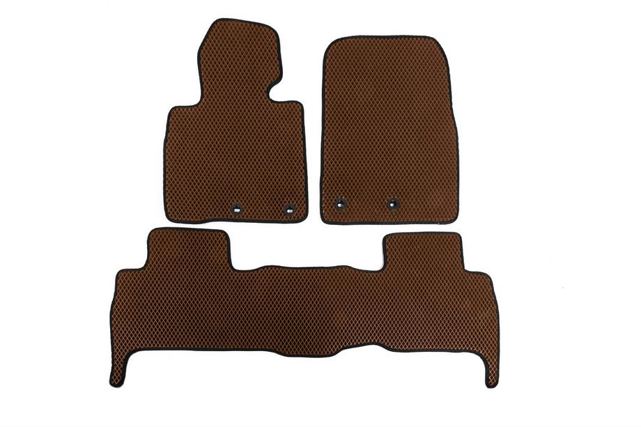 Toyota Land Cruiser 200 2007–2021 Polyurethaan EVA automatten EVA V-2 (2012-2021, Bruin) Image