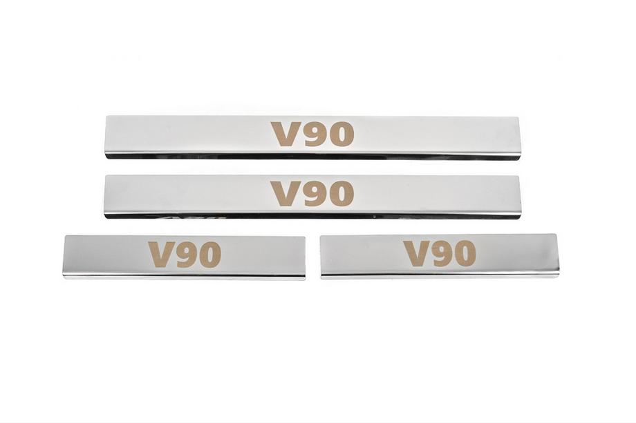 Volvo S90/V90 2016– Carmos dorpellijsten (set 4 stuks, RVS) Image