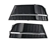 Audi A3 2012–2020 Mistlampgrilles S-Style V-2 (2016-2020, 2 stuks, Zwart) foto 1