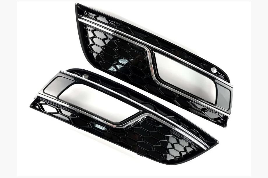 Audi A4 B8 2007–2015 Mistlamproosters RS-Style (2012-2015, 2 stuks, zwart) Foto 1