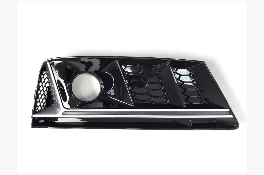 Audi A4 B9 2015–2024 Mistlampgrilles met opening RS-Style (2015-2019, 2 stuks, zwart) Foto 4