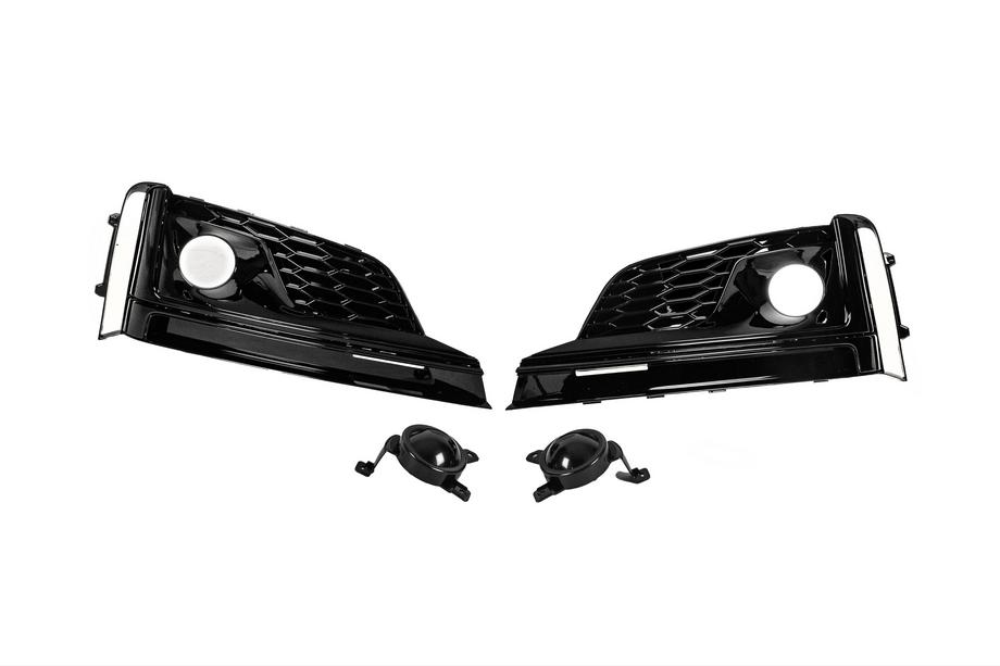 Audi A5 2016–2025 Mistlamproosters met mistlampen (2016-2019, 2 stuks, zwart) Image