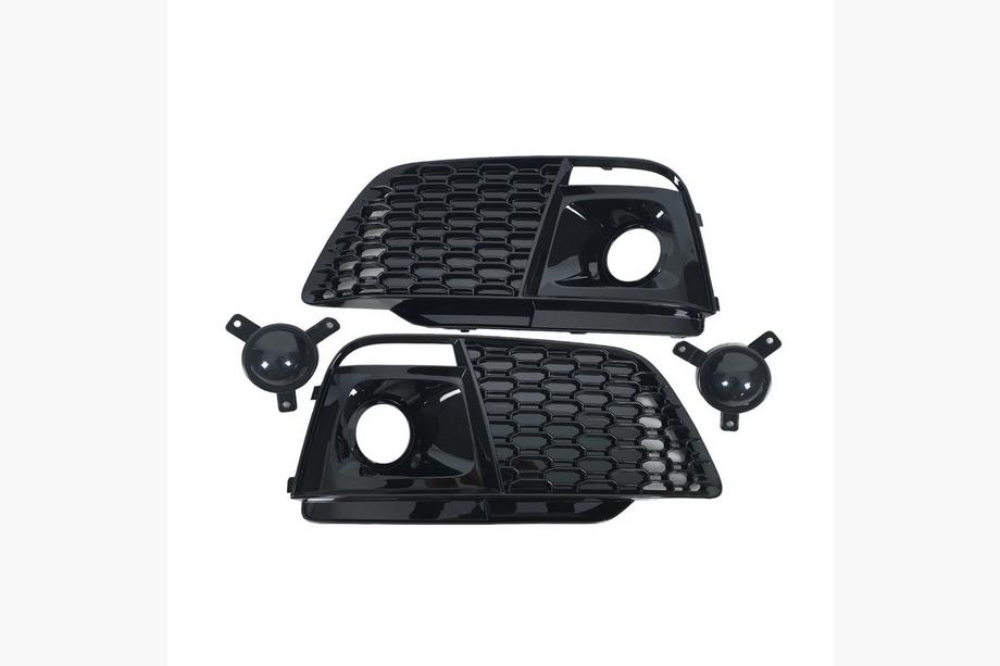 Audi Q5 2017–2025 Mistlampgrilles met mistlampen RS-Style (Sport, 2017-2020, 2 stuks, Zwart) Image