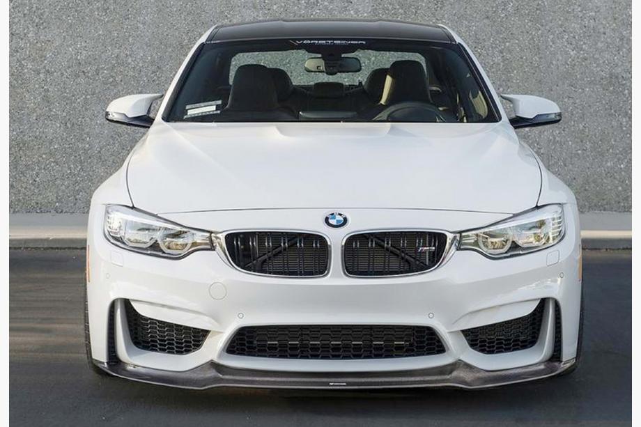 BMW 4 Serie F32/F33/F36 2012–2020 Voorbumperlip DPT Lip V-2 (voor M4, hoogglans zwart) Image