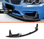 BMW 4 Serie F32/F33/F36 2012–2020 DPT V-3 voorbumper lip spoiler (voor M4, glanzend zwart) foto 1