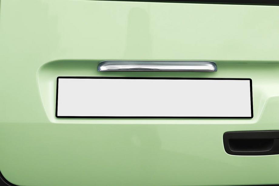 Renault Kangoo 2008–2020 RVS sierstrip boven het kenteken Image