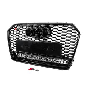 Zwarte RS-style voorgrille met Quattro-opschrift (2014-2017) foto 2