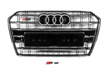 Audi A6 C7 2011–2017 Zwarte voorgrille met chromen omlijsting S-Style (2014-2017) foto 1