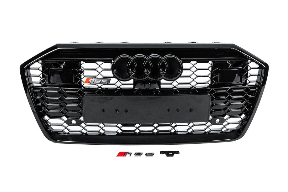 Audi A6 C8 2018–2025 RS-stijl grille (met ACC, zwart) Image