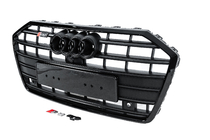 Audi A6 C8 2018–2025 S-style voorgrille (zwart) foto 2