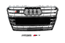 Audi A7 2010–2018 Radiateurgrille vóór S-Style (2010-2014, zwart met chroom) foto 1