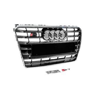 Radiateurgrille vóór S-Style (2010-2014, zwart met chroom) foto 3