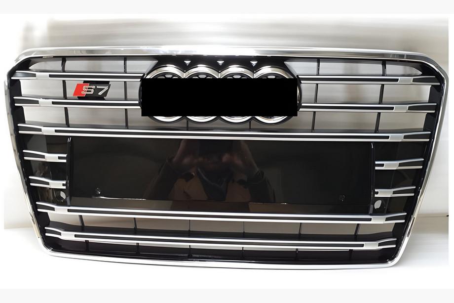 Audi A7 2010–2018 S-Style voorgrille (2015-2018, zwart met chroom) Image