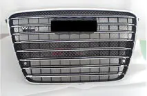 Audi A8 2010–2018 Voorgrille (2010-2013, zwart met chroom) foto 1