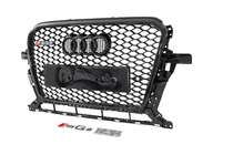 Audi Q5 2008–2017 Voorgrille RSQ-Style met Quattro-opschrift (2012-2017, zwart) foto 2