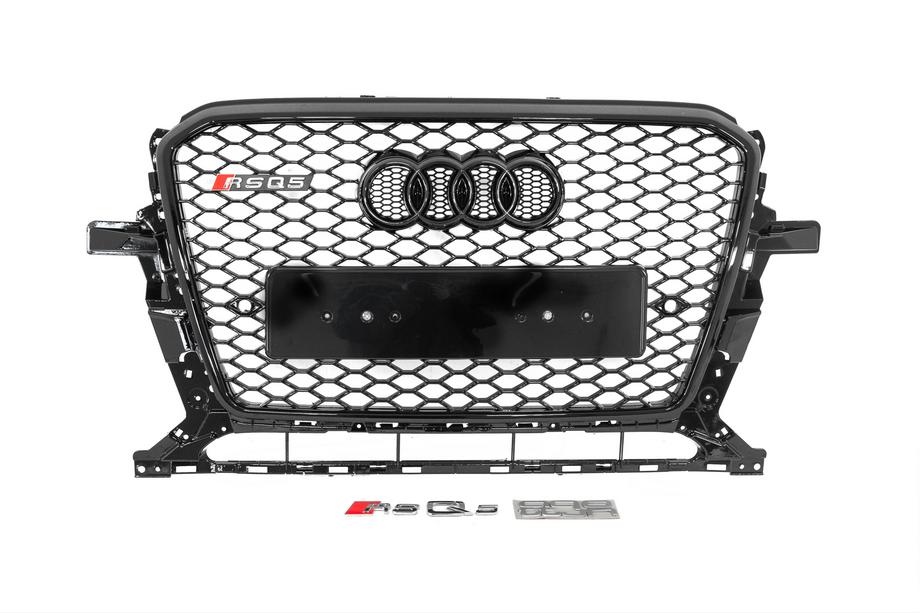 Audi Q5 2008–2017 Voorgrille RSQ-Style met Quattro-opschrift (2012-2017, zwart) Image