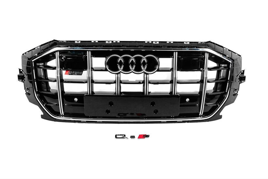 Audi Q8 2018– Voorgrille SQ-Style (2018-2023, zwart met chroom) Image