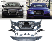 Audi A6 C7 2011–2017 Voorbumper met zwarte RS6-Style grille (2014–2017) foto 2