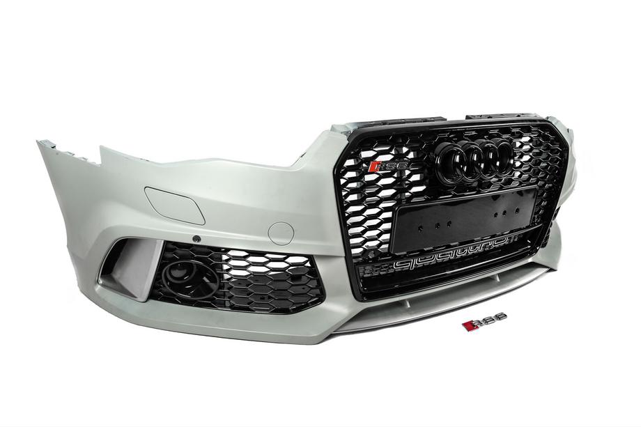 Audi A6 C7 2011–2018 Voorbumper met zwarte RS6-Style grille (2014–2017) Foto 4