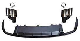 Audi A6 C7 2011–2017 Achterdiffuser met uitlaatsierstukken RS-Style V-3 (2014-2017) foto 1
