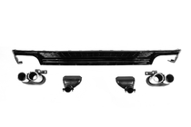 Audi A6 C8 2018–2025 Achterdiffuser met uitlaatsierstukken S-Style (voor Base) foto 2