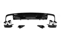 Audi A6 C8 2018–2025 Achterdiffuser met uitlaatsierstukken S-Style (voor Base) foto 4