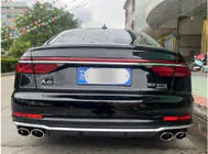 Audi A8 2018– Achterdiffuser met uitlaatsierstukken S-Style (2022+) foto 1