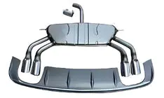 Audi A3 2012–2020 Achterdiffuser met uitlaatsierstukken (voor S/S-Line, 2012-2016) foto 1