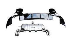 Audi A3 2012–2020 Achterdiffuser met uitlaatsierstukken V-1 (voor S/S-Line, 2016-2020) foto 1