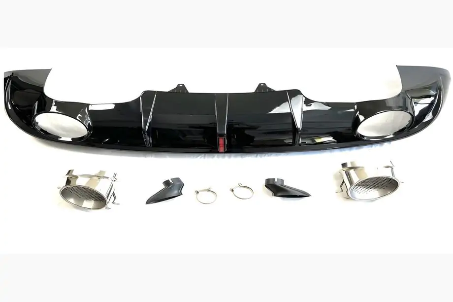 Audi Q5 2008–2017 Achterdiffuser met uitlaatsierstukken QRS-Style (2013-2017) Image