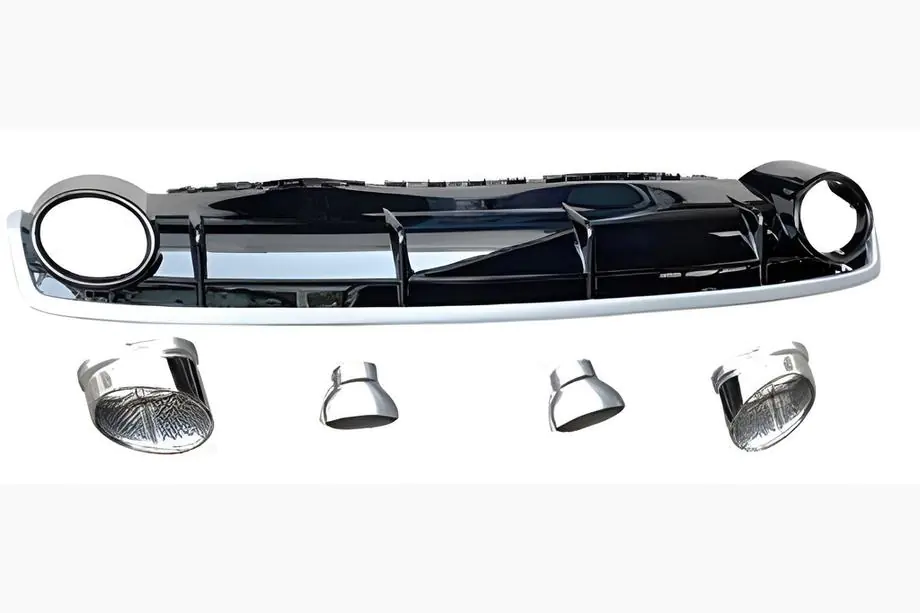 Audi Q7 2015–2026 Achterdiffuser met uitlaatsierstukken QRS-Style (Sport, 2015-2019) Image