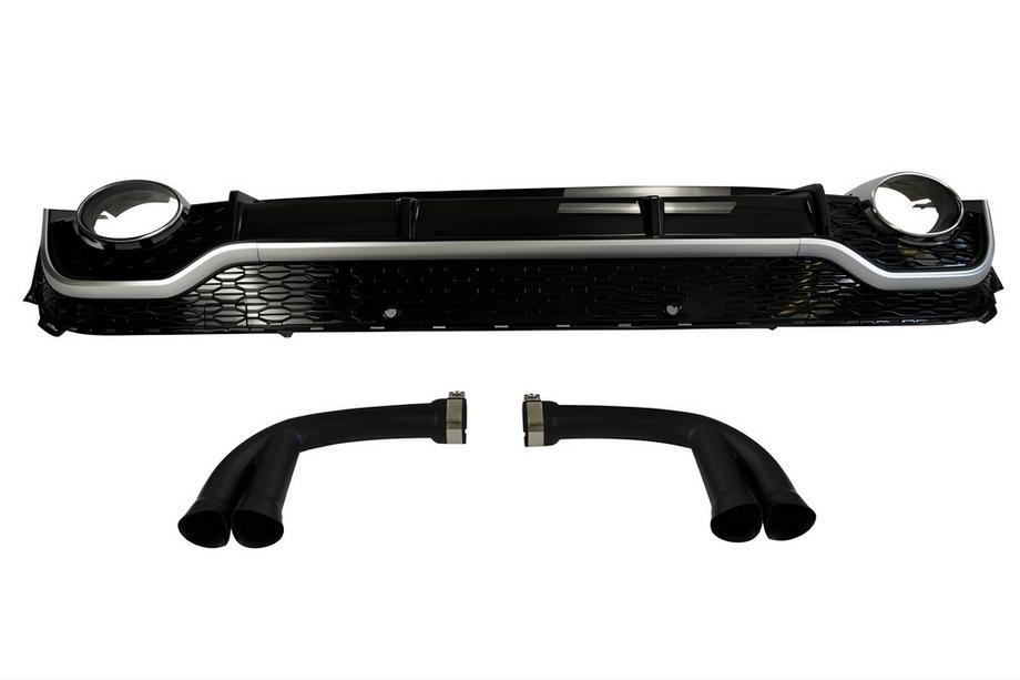 Audi Q7 2015–2026 Achterdiffuser met uitlaatsierstukken QRS-Style (2020+, Grijs/Zwart, 2.0/3.0) Image