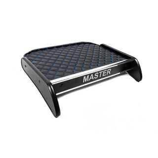 Dashboardplank (zwart met blauwe stiksels) foto 3