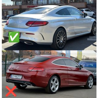 Achterdiffuser met uitlaatsierstukken Black (voor Coupe AMG63 design) foto 3