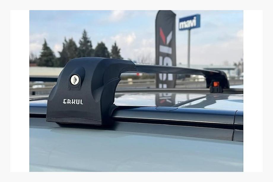 Afsluitbare dwarsdragers voor geïntegreerde dakrails Ecem V2 (2 stuks) tot 110 cm, grijs Image