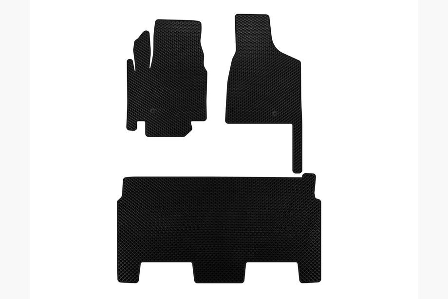 Dodge Grand Caravan V 2008–2020 EVA automatten (2008-2020, 2 rijen, 8-persoons/SXT-uitvoering, zwart) Foto 1