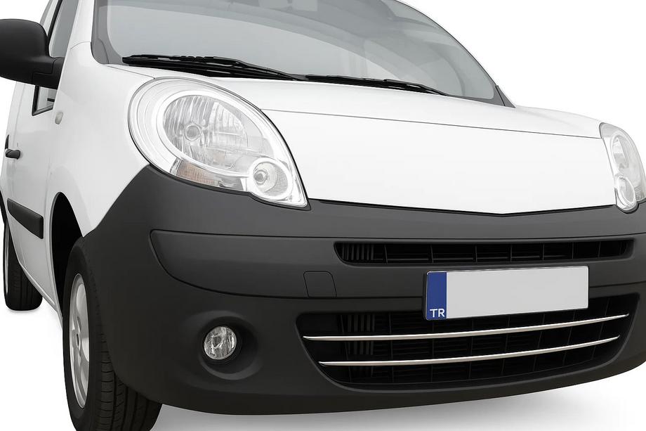 Renault Kangoo 2008–2020 Voorbumperbeschermlijsten (set van 2, RVS) Foto 1