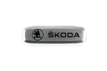Skoda Aluminium badge voor automatten (1 st.) foto 2
