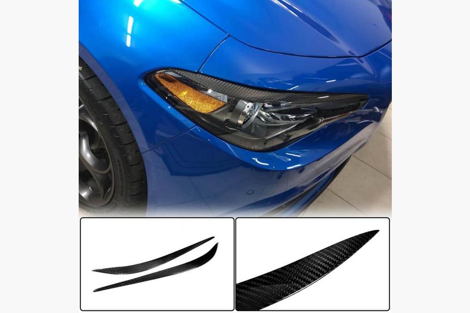 Alfa Romeo Giulia 2016–2022 Koplampwimpers (Dry Carbon) Foto 1