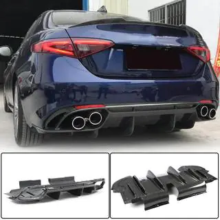 Achterbumper diffuser V1 (voor Base, carbon) Alfa Romeo Giulia 2016–2022 foto 1