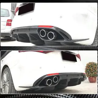Achterbumper diffuser V1 (voor Base, carbon) Alfa Romeo Giulia 2016–2022 foto 3
